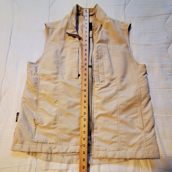 Men's Scott eVest travel vest in light khaki size M - Picture 6 of 7